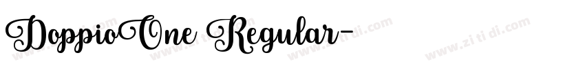 DoppioOne Regular字体转换
